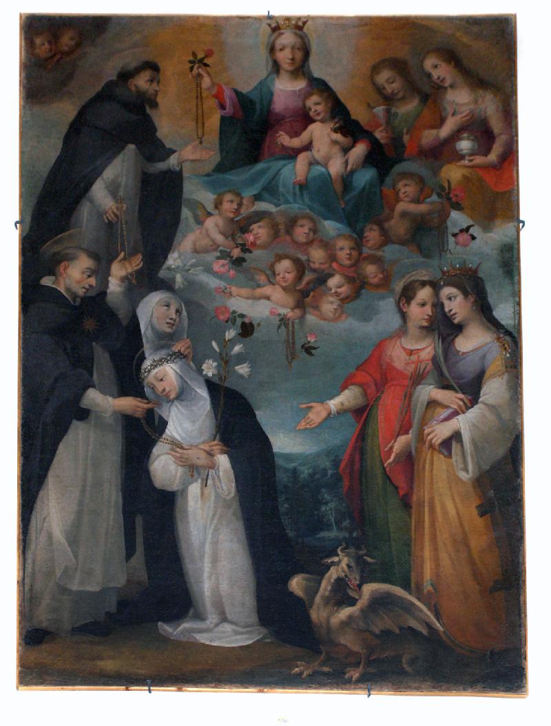 46-Rustici V. sec. XVI, Madonna del rosario e Santi-beweb